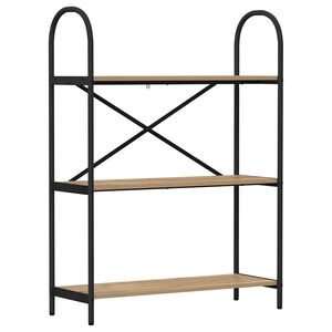vidaXL Hyllsystem 3 niv&aring;er 80 x 30 x 109 cm Konstruerat tr&auml; Artisan Ek