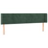 vidaXL S&auml;nggavel med kanter m&ouml;rkgr&ouml;n 203x16x78/88 cm sammet