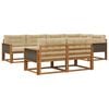 vidaXL Utomhussoffset 8 st Naturlig och Beige