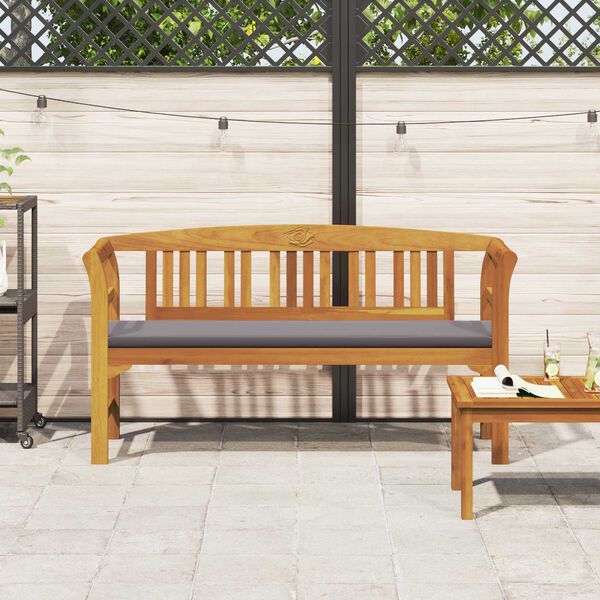 vidaXL b&auml;nk med kudde Naturlig Olja Ytbehandling 157 x 46 x 82,5 cm