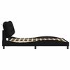 vidaXL Bed Frame without Mattress "Hvar" Black 140x200 cm Fabric