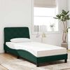 vidaXL Bed with Mattress Dark Green 80x200 cm Velvet