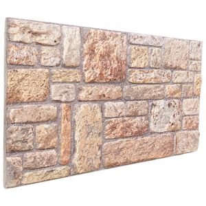 vidaXL V&auml;ggpaneler 10 st 100 x 50 cm Ljusbrun och Vit EPS Skum