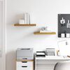 vidaXL V&auml;gg hylla 2 pcs Beige 50 x 23 x 4 cm Konstruerat tr&auml;