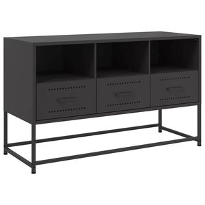 vidaXL TV-sk&aring;p svart 100,5x39x60,5 cm st&aring;l