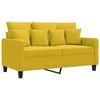 vidaXL 2-sitssoffa gul 120 cm sammet