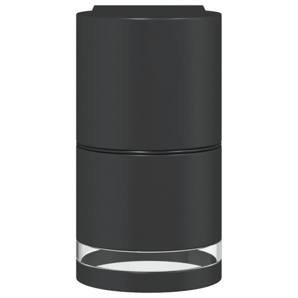 vidaXL Utomhusv&auml;gglampor 2 st svart gjuten aluminium