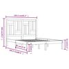 vidaXL Sängram utan madrass 160x200 cm massiv furu