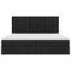 vidaXL F&ouml;rvaringss&auml;ng med LED med madrass Svart 200 x 200 cm Polyester