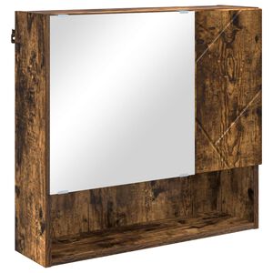 vidaXL Spegelsk&aring;p R&ouml;kt ek 59 x 17 x 55 cm Konstruerat tr&auml;