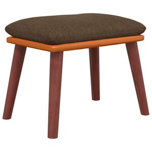 vidaXL Fotpall brun 45x29,5x35 cm tyg och konstl&auml;der