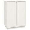 vidaXL Sk&auml;nk vit 60x35x80 cm massiv furu