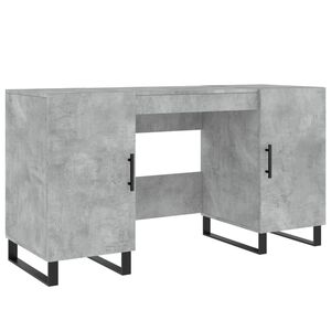 vidaXL Skrivbord betonggr&aring; 140x50x75 cm konstruerat tr&auml;