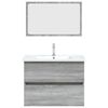 vidaXL Badrumsmöbler set 2 delar grå sonoma konstruerat trä
