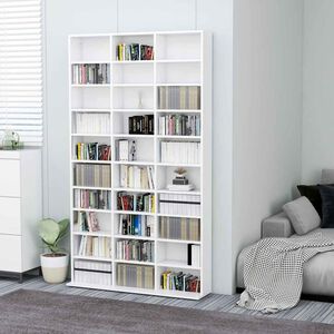 vidaXL CD-hylla vit 102x23x177,5 cm konstruerat tr&auml;