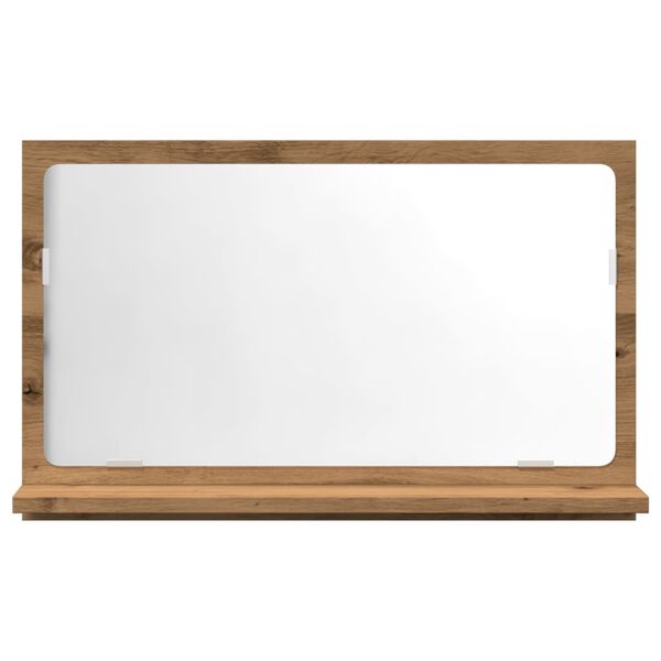 vidaXL Spegelsk&aring;p f&ouml;r badrum artisan ek 60x11x37 cm konstruerat tr&auml;