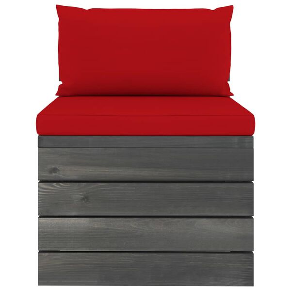 vidaXL Pallsoffgrupp med dynor 2 delar massiv furu