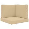 vidaXL Utomhus Soffa Kudde 3 pcs Beige Polyester