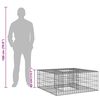 vidaXL Gabion upph&ouml;jd s&auml;ng Silver 100 x 100 x 40 cm Galvaniserat St&aring;l