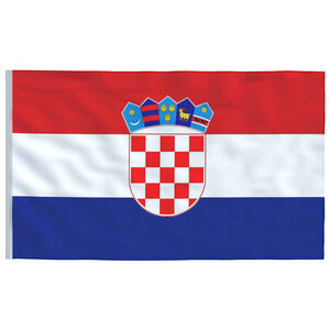 vidaXL Kroatiens flagga 90x150 cm