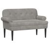 vidaXL Loveseat med knapprapport Ljusgr&aring; 120 x 66 x 78 cm Sammet (V)