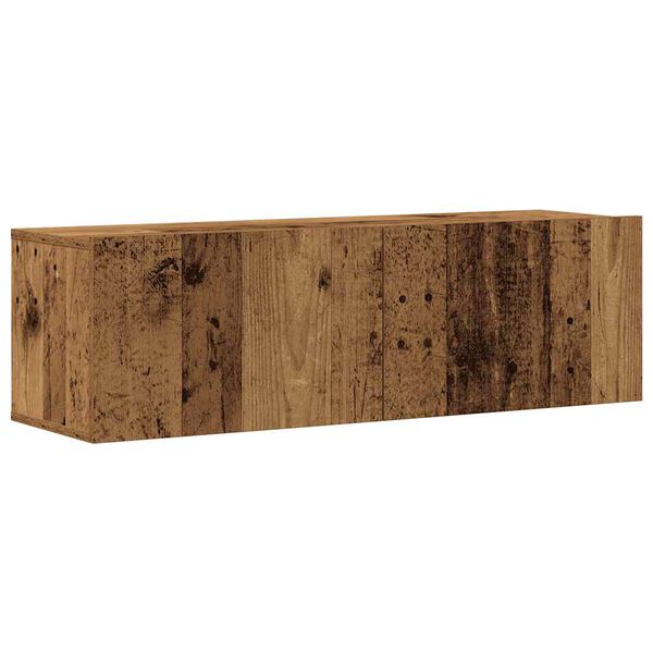 vidaXL TV-sk&aring;p v&auml;ggmonterat 3 delar gammalt tr&auml; konstruerat tr&auml;