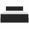 vidaXL F&ouml;rvaringss&auml;ng med LED med madrass Svart 140 x 190 cm Sammet