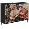 vidaXL Sideboard BORNE Svart ek 102 x 33 x 76 cm Konstruerat tr&auml;
