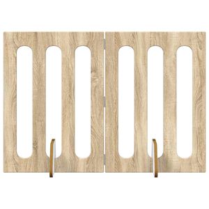 vidaXL F&auml;llbar husdjursgrind 2 pcs Sonoma-ek 100,5 x 38 x 70 cm