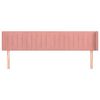 vidaXL S&auml;nggavel med kanter rosa 183x16x78/88 cm sammet