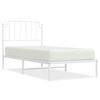 vidaXL S&auml;ngram med huvudgavel metall vit 90x200 cm