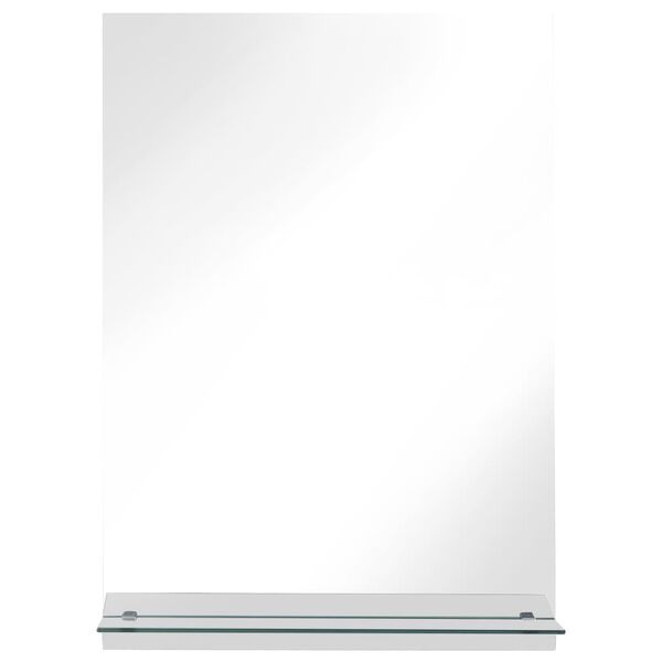 vidaXL Väggspegel med hylla 40x60 cm härdat glas