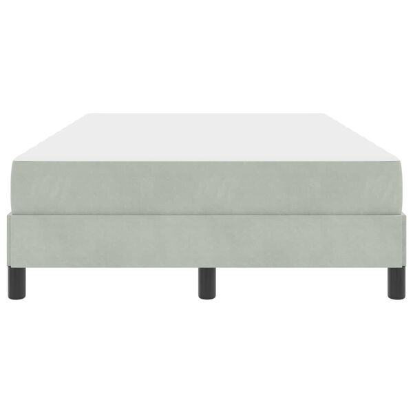 vidaXL B&auml;ddfj&auml;der med madrass Ljusgr&aring; 120 x 190 cm tyg