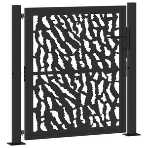 vidaXL Tr&auml;dg&aring;rdsgrind svart 100x100 cm st&aring;lsp&aring;rsdesign