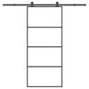 vidaXL Skjutd&ouml;rr med beslagset ESG glas och aluminium 90x205 cm