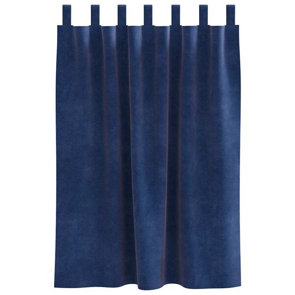 vidaXL M&ouml;rkl&auml;ggningsgardiner 2 pcs M&ouml;rkbl&aring; 140 x 140 cm Sammet