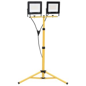 vidaXL Strålkastare med stativ 2x100 W LED varmvit