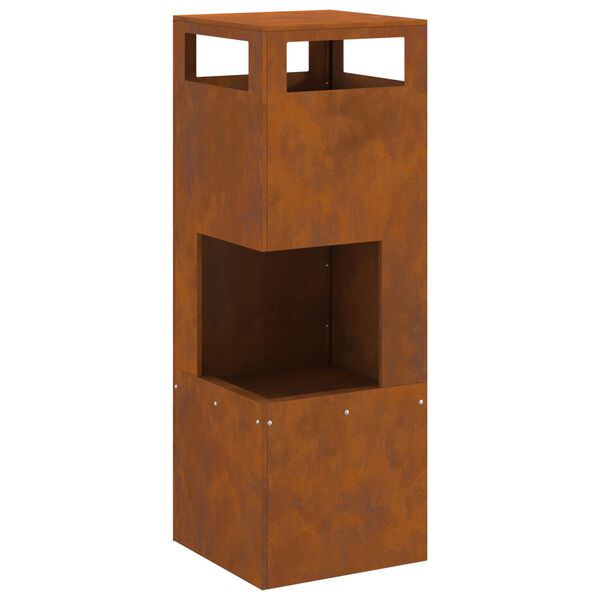 vidaXL Eldstad Brun 35 x 35 x 100 cm Stål