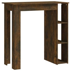 vidaXL Barbord med hylla r&ouml;kig ek 102x50x103,5 cm konstruerat tr&auml;