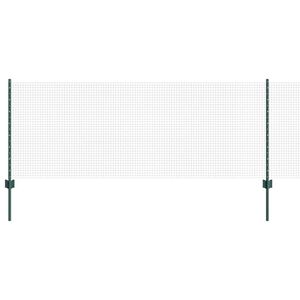 vidaXL Svetsat tr&aring;dgeller med stolpar 50 x 0,8 m PVC-belagda st&aring;l Gr&ouml;n
