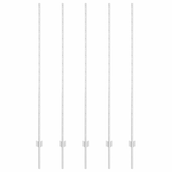 vidaXL St&auml;ngselstolpe 5 pcs Silver 150 cm St&aring;l