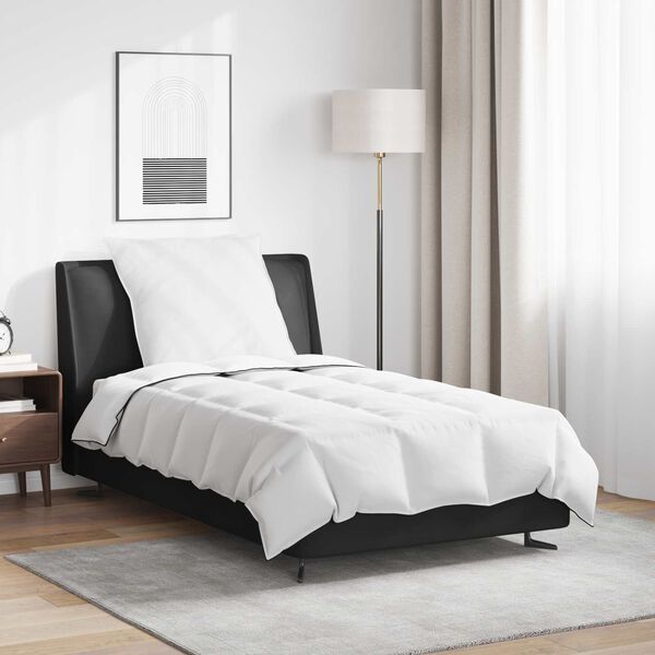 vidaXL Vinter Täcke med kudde 2 pcs Vit Dunfjäder