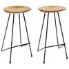vidaXL Barstolar 2 st massiv teak