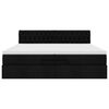 vidaXL Ottoman s&auml;ngram med madrass svart 200x200 cm tyg
