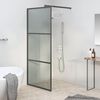 vidaXL Duschv&auml;gg 90x195cm halvfrostat ESG-glas svart
