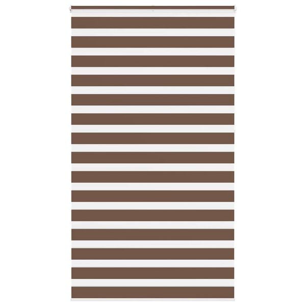 vidaXL Rullgardin zebra brun 120x230 cm tyg bredd 115,9 cm polyester