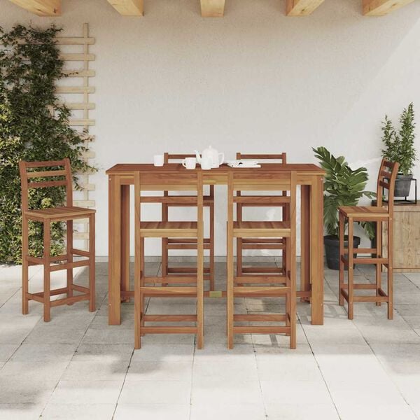 vidaXL Barbord i massivt akaciaträ 150x70x105 cm