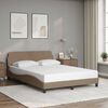 vidaXL Bed Frame "Dover" Cappuccino 120x200 cm Faux Leather