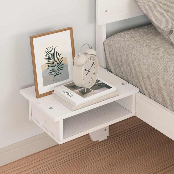 vidaXL S&auml;ngram med huvudgavel Vit 80 x 200 cm Massiv furu