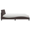 vidaXL Bed with Mattress "Hanko" Dark Brown 200x200 cm Fabric